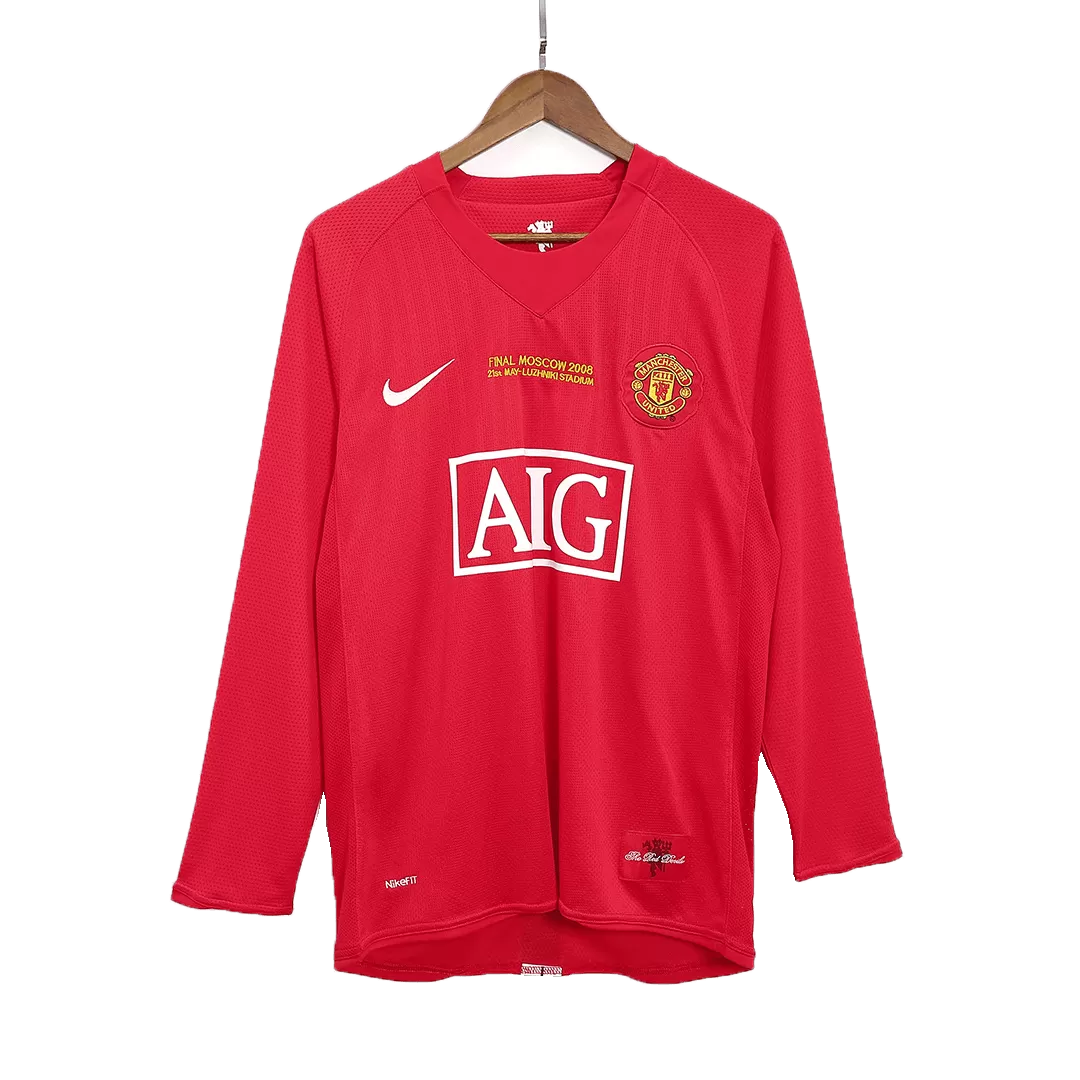 2007-08 Manchester United Home Fullsleeves Retro Jersey