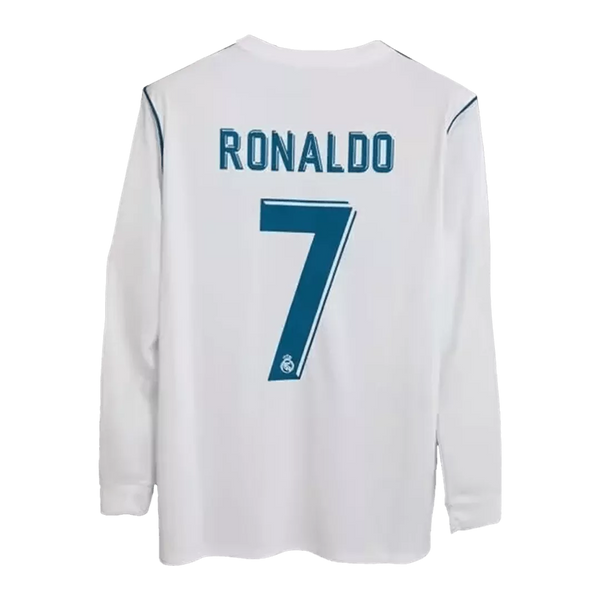 Ronaldo 7 - 2017/18 Merengues Home Fullsleeves Jersey - Retro