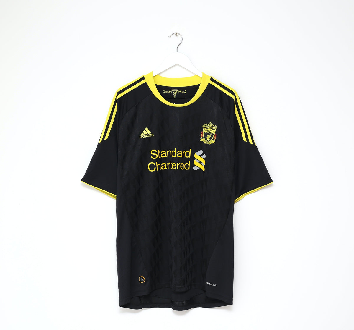 Gerrard 8 - 2010/11 Liverpool Third Black Jersey - Retro