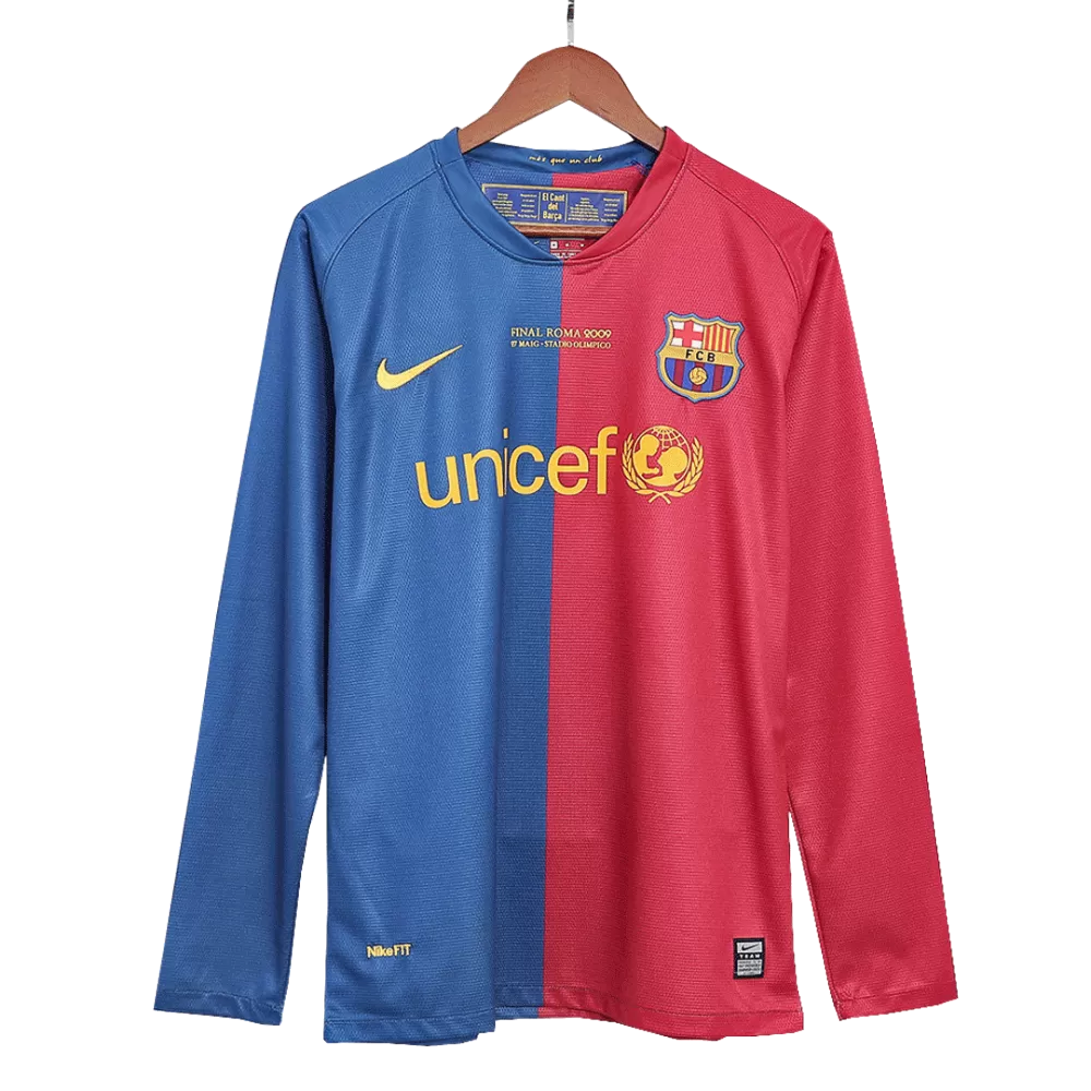 A. Iniesta 8 - 2008/09 FCB Home Fullsleeves Retro Jersey
