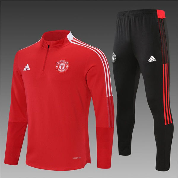 Manchester United Red/White strips Training Tracksuit 2021/22