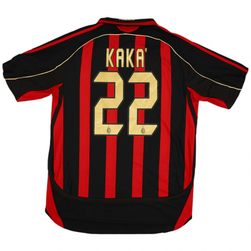 【期間限定】AC Milan 06-07ユニフォーム　Kaká 22 Kaka 22 - 2006/07 AC Milan Home Jersey - Retro – Indiansoccermart
