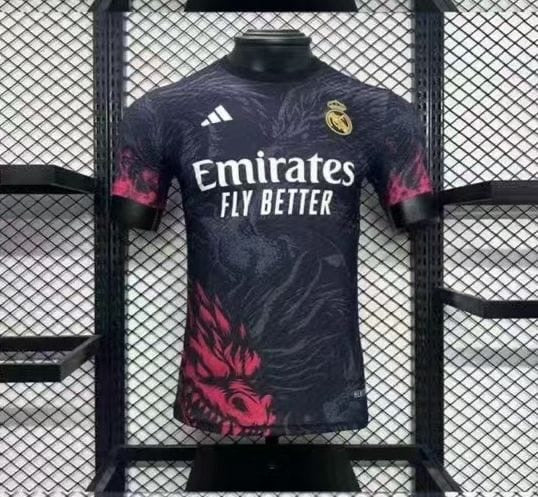 Merengues Black (Red Dragon) Jersey- Player Version