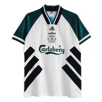 1993/95 Liverpool Away Jersey (White/Green) - Retro