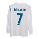 Ronaldo 7 - 2017/18 Merengues Home Fullsleeves Jersey - Retro