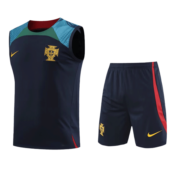 Portugal Blue Sleeveless Training Set World Cup 2022