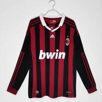 2009/10 AC Milan Home fullsleeves Jersey - Retro