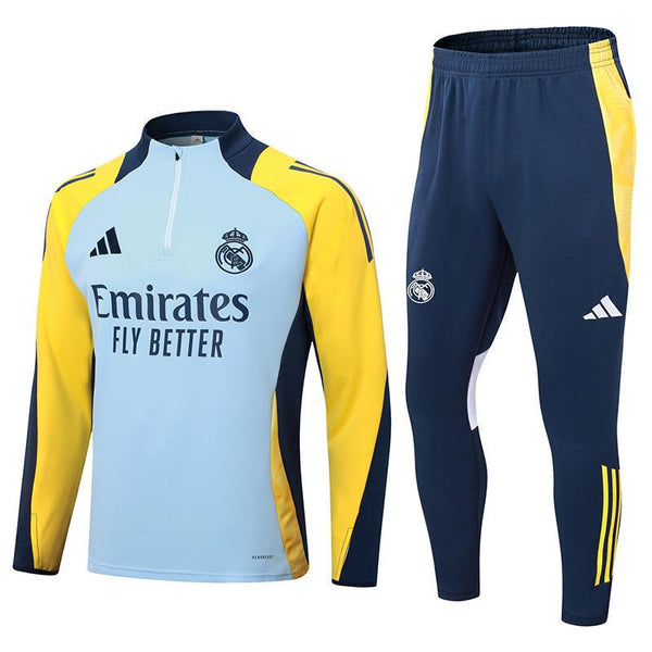 Merengues White/Yellow sleeves Training Tracksuit 2024/25