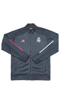 Real Madrid Black Jacket - Pink & White strips