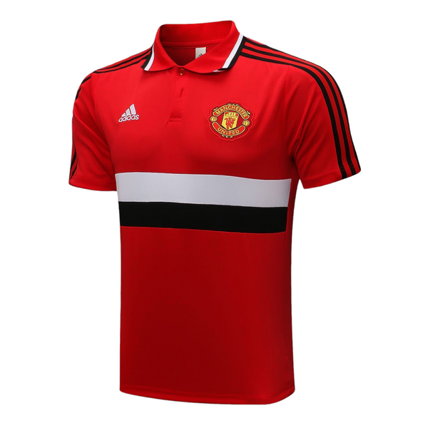 Manchester United Red Polo ( Black/White Middle ) - Master quality