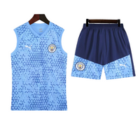 Manchester City Blue Sleeveless Training Set 2024/25