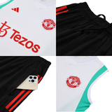 Manchester United White Sleeveless Training Set 2023/24