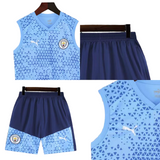 Manchester City Blue Sleeveless Training Set 2024/25