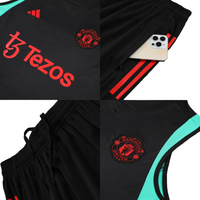 Manchester United Black Sleeveless Training Set 2023/24