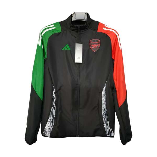 Gunners Black Windbreaker Jacket - 2024/25