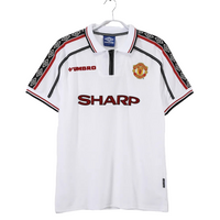 1998-99 Manchester United Away Commerative Jersey - White