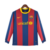 2010/11 Barcelona Home Fullsleeves Jersey - Retro