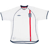 2001/02 England Home Jersey - Retro