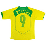 Ronaldo 9 - 2004 Brazil Home Yellow Jersey - Retro ( Original Quality )