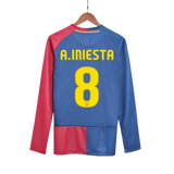 A. Iniesta 8 - 2008/09 FCB Home Fullsleeves Retro Jersey - Original Quality
