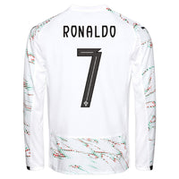 Ronaldo 7 - Portugal Away Puma White Fullsleeves 2025 - Master Quality