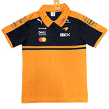 Mclaren Racing F1 Black/Orange Collar Polo - (Superior Quality)