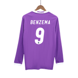 Benzema 9 - 2016/17 Merengues Away Fullsleeves Jersey - Retro