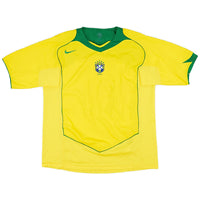 2004 Brazil Home Yellow Jersey - Retro ( Original Quality )