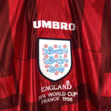 1997/99 England Away Fullsleeves Jersey - Retro (Original Quality)