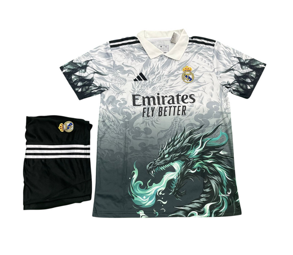 Merengues White/Blue Dragon Kit 2025/26 - (Jersey + Shorts)