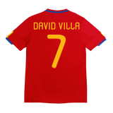 David Villa 7 - 2010 Spain Home Red Jersey - Retro ( Original Quality )