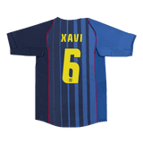 Xavi 6 - 2004/05 FCB Away Blue - Retro Jersey