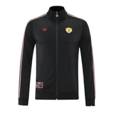 Manchester United Full Black Anthem Jacket - 2025/26