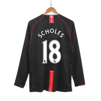2007-08 Scholes 18 - Manchester United Away Fullsleeves - Retro