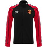 Manchester United Black (Red Sleeves) Anthem Jacket - 2025/26