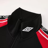 Manchester United Black (Red Sleeves) Anthem Jacket - 2025/26