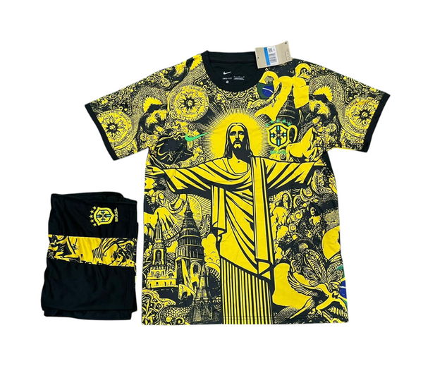 Brazil x Christ Yellow Kit 2025 - (Jersey+Shorts)