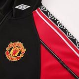 Manchester United Black (Red Sleeves) Anthem Jacket - 2025/26