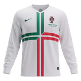 2012 Portugal Away Fullsleeves White Jersey - Retro
