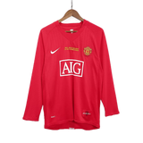 2007-08 Scholes 18 - Manchester United Home Fullsleeves Jersey - Retro