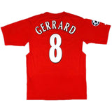 Gerrard 8 - 2005 Liverpool Champions League Final Home Jersey - Retro