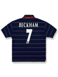 Beckham 7 - 1999/00 Manchester United Away Blue Jersey - Retro