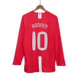 2007-08 Rooney 10 - Manchester United Home Fullsleeves Jersey - Retro