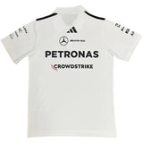 Mercedes AMG Petronas White Collar Polo 2026 (Superior Quality)