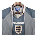 1996 England Away Blue/Grey Jersey - Retro ( Original Quality )