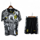 Brazil x Christ Black Kit 2025 - (Jersey+Shorts)