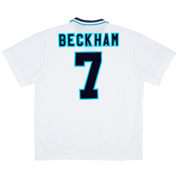 Beckham 7 - 1996 England Home World Cup Jersey - Retro ( Original Quality )