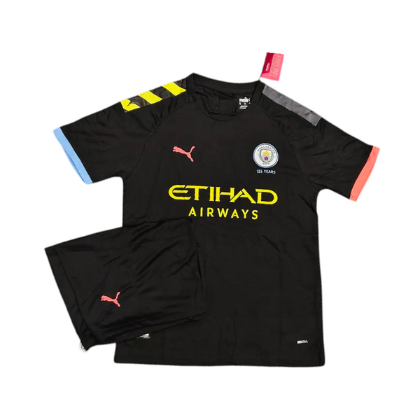 Manchester City Away Set Black 2019/20 - (Jersey+Shorts)