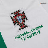 2012 Portugal Away Fullsleeves White Jersey - Retro