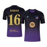 Rodrigo 16 - FCB Away Player Black/Purple 2026/27 - Player Version Quality (UCL Font)